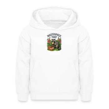 Waschbär-Picknickdieb - Kinder Hoodie - Weiß - Vorne - AI Model Kid Female (0cm)