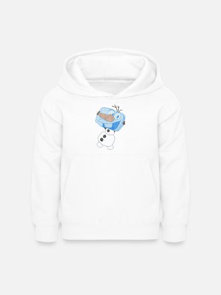 Frozen Olaf Mit Großem Eiswürfel - Kinder Hoodie - Weiß