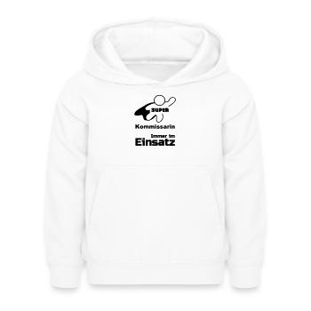 Super Kommissarin Geschenk - Kinder Hoodie - Weiß - Vorne - AI Model Kid Female (0cm)