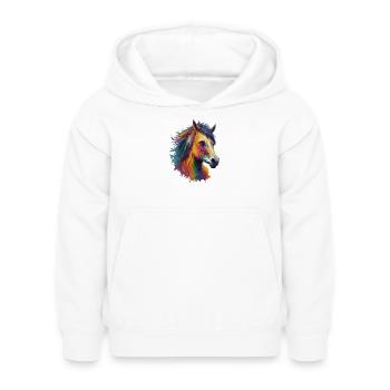 cool dream horse, for all horse fans - Kids Hoodie - white - Front - AI Model Kid Female (0cm)