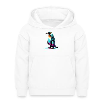 Pinguin - Kinder Hoodie - Weiß - Vorne - AI Model Kid Female (0cm)