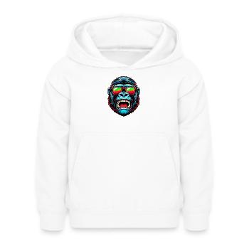 Gorillas mit Sonnenbrille - Kinder Hoodie - Weiß - Vorne - AI Model Kid Female (0cm)