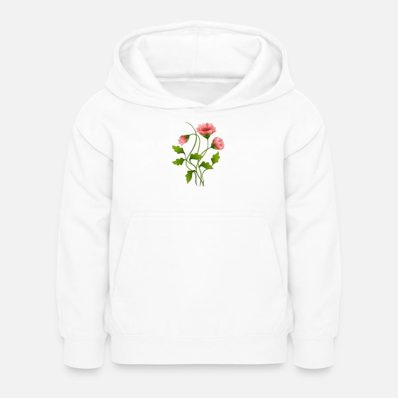 Fleur - Sweat à capuche Enfant - blanc