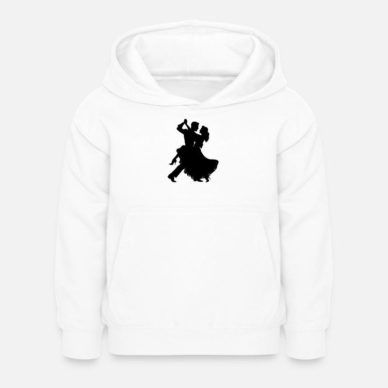 Silhouette du couple dansant | Motif de danse élégante - Sweat à capuche Enfant - blanc
