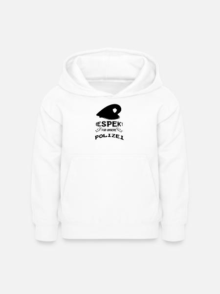 Polizei Respekt Geschenk - Kinder Hoodie - Weiß