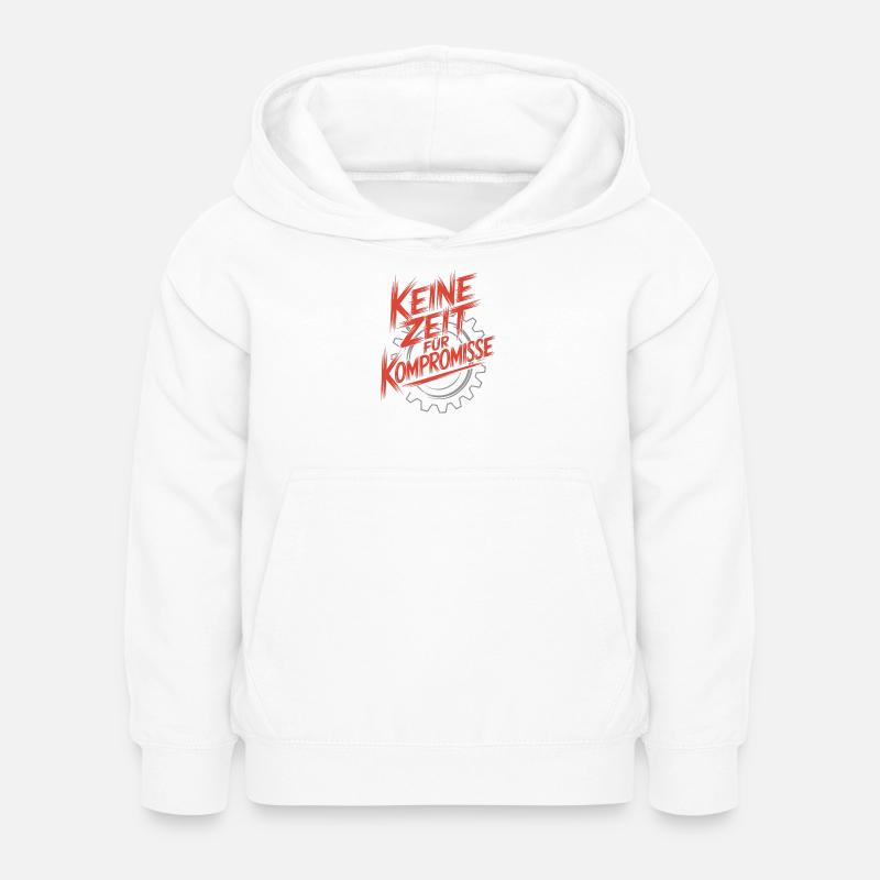 Pas le temps pour le compromis rouge - Sweat à capuche Enfant - blanc