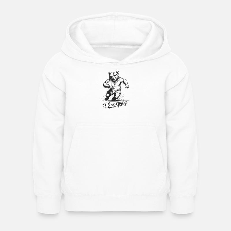 rugby - Sweat à capuche Enfant - blanc