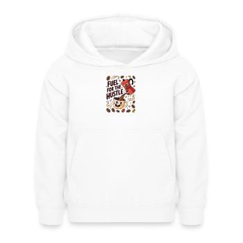 Carburant pour la diligence et la concentration - Sweat à capuche Enfant - blanc - Devant - AI Model Kid Female (0cm)