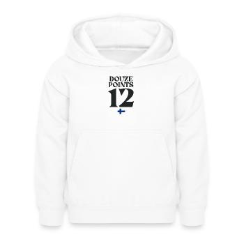 Douze Points 12 Drapeau Finlande Eurovision - Sweat à capuche Enfant - blanc - Devant - AI Model Kid Female (0cm)