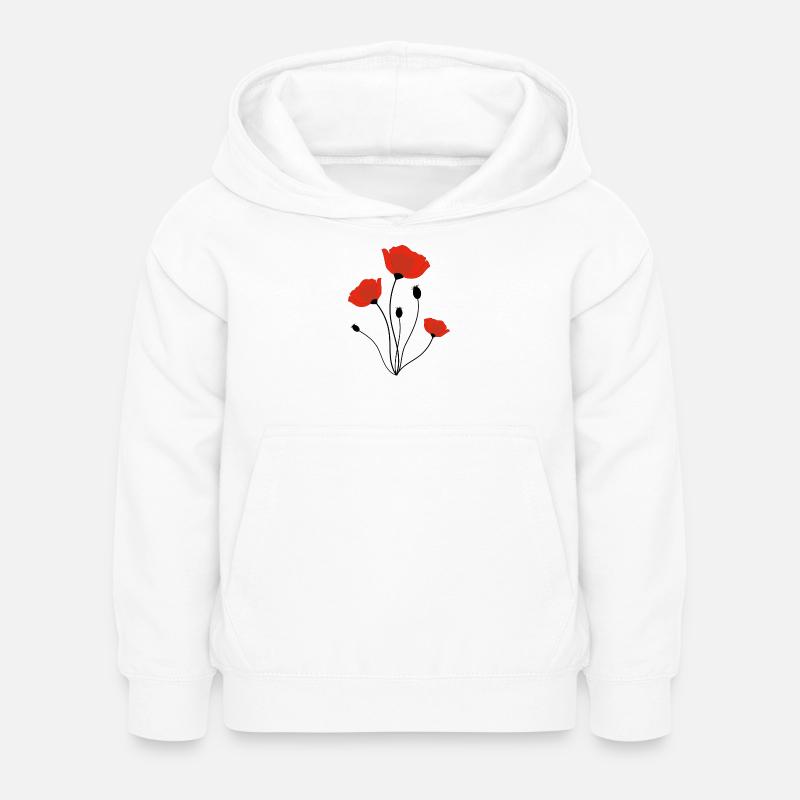 Coquelicot - Sweat à capuche Enfant - blanc