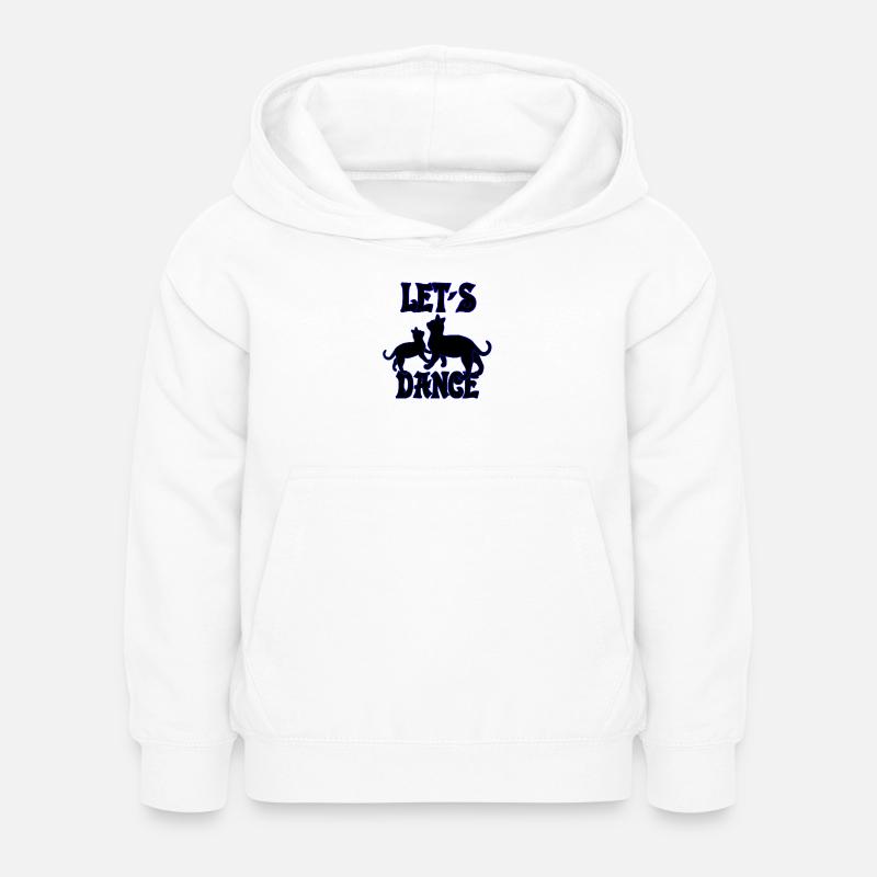 Les chats dansent ensemble - Sweat à capuche Enfant - blanc