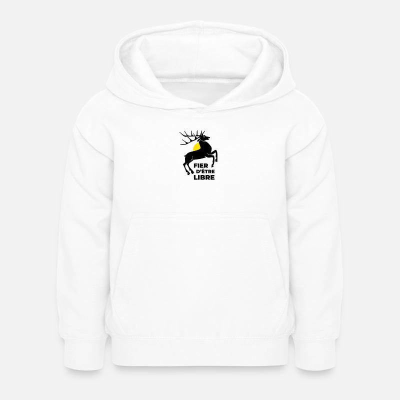 fier d'être libre - Sweat à capuche Enfant - blanc