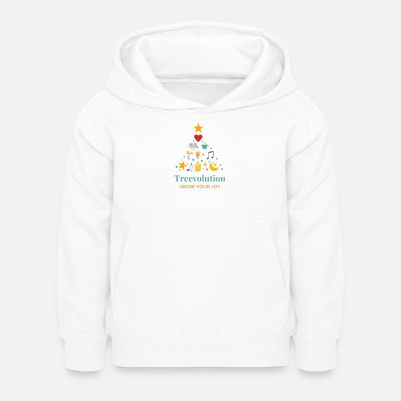 Treevolution Growing Joy - Kids Hoodie - white