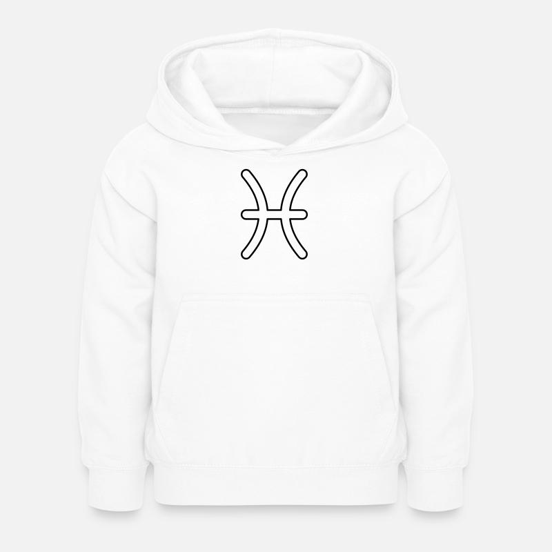 Fische Sternzeichen Sternbild Tierkreiszeichen - Kinder Hoodie - Weiß