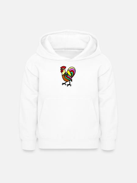 Hahn - Kinder Hoodie - Weiß