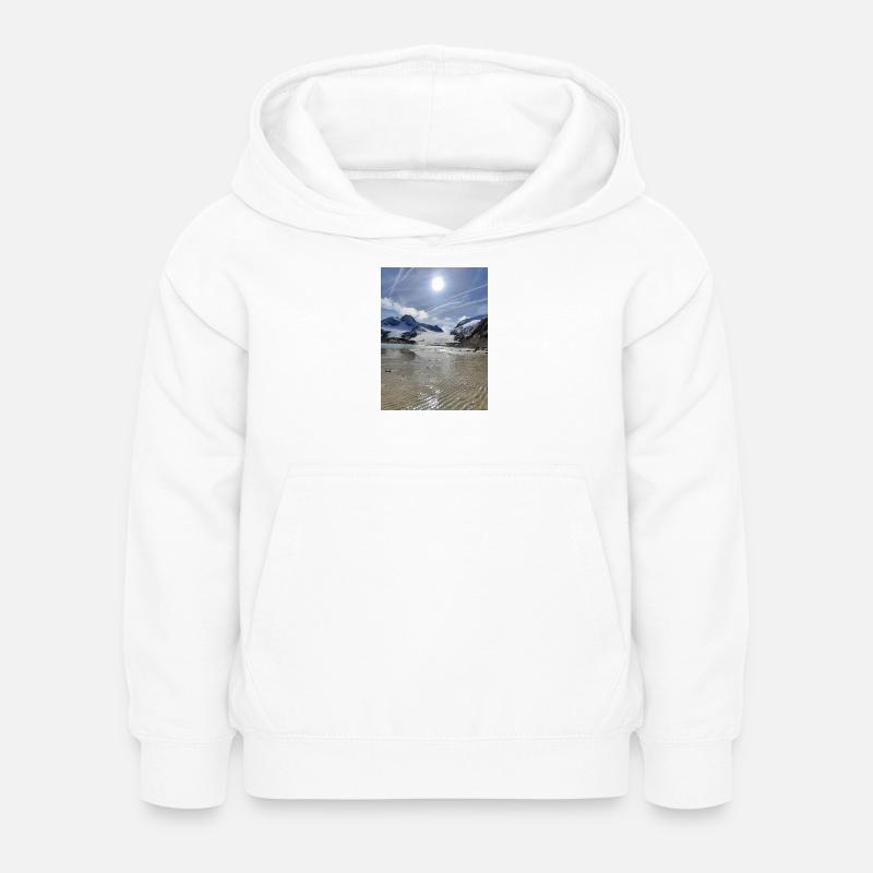 Glacier et Lac - Sweat à capuche Enfant - blanc