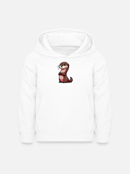Otter - Kinder Hoodie - Weiß