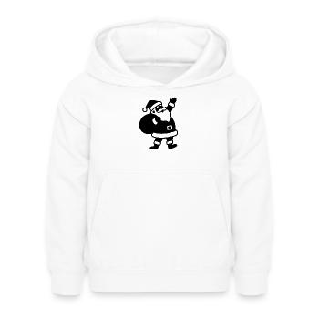 Santa Claus silhouette with sack - Kids Hoodie - white - Front - AI Model Kid Female (0cm)
