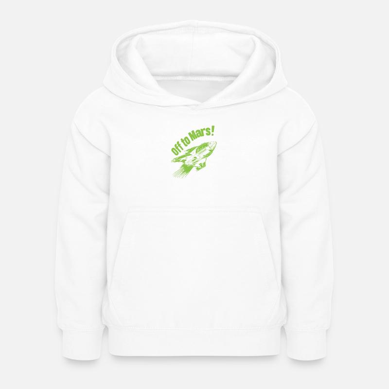 Off to Mars - Kinder Hoodie - Weiß