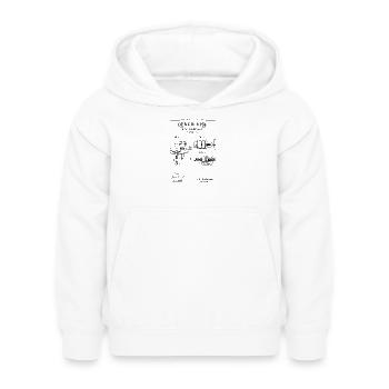 T-shirt croquis breveté de l’étau d’établi plancher - Sweat à capuche Enfant - blanc - Devant - AI Model Kid Female (0cm)