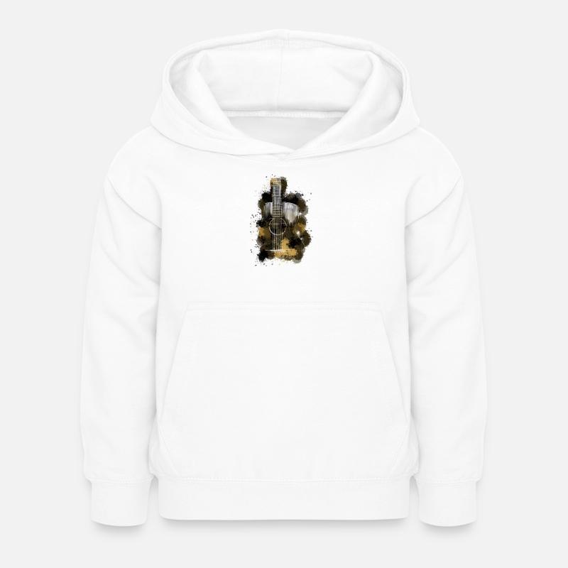 Guitare - Sweat à capuche Enfant - blanc