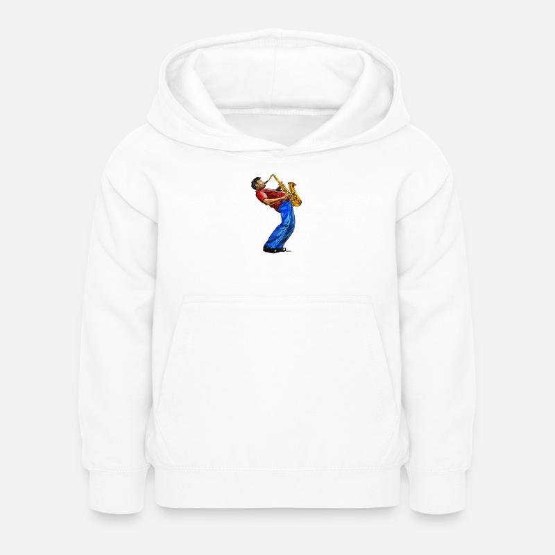 Saksofonist - Sweat à capuche Enfant - blanc