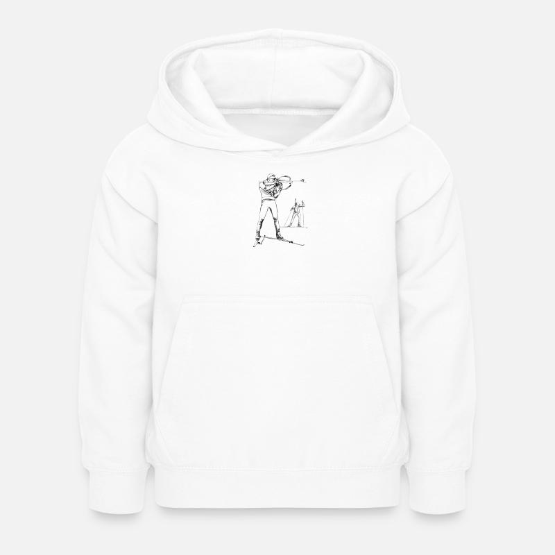 biathlon - Sweat à capuche Enfant - blanc