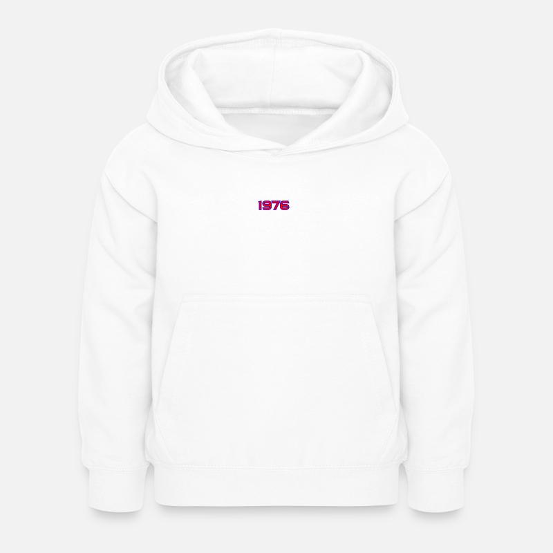 Glitch Rétro Neon 1976 - Sweat à capuche Enfant - blanc