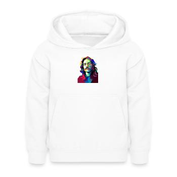 Trommelmusiker-Pop-Art - Kinder Hoodie - Weiß - Vorne - AI Model Kid Female (0cm)