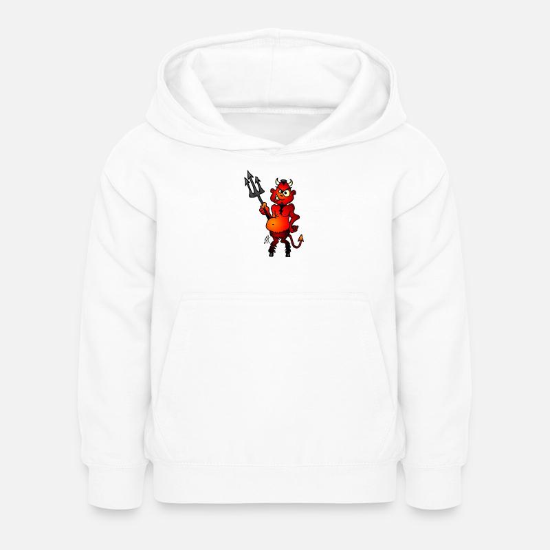 Dicker roter Teufel - Kinder Hoodie - Weiß