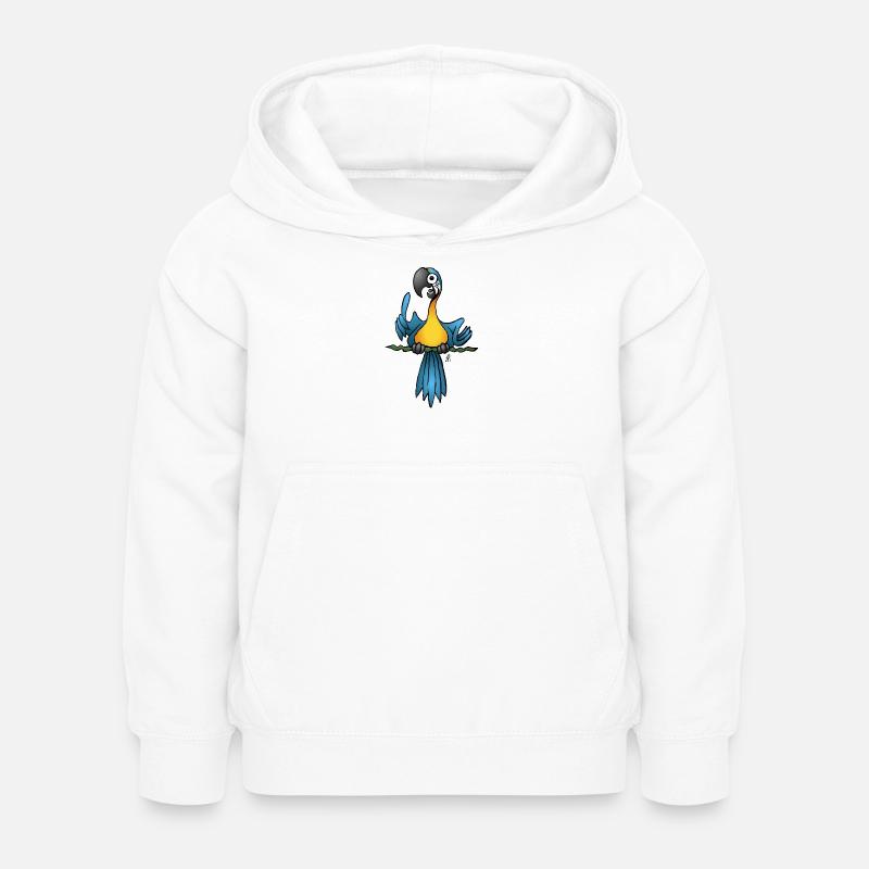 Perroquet parlant - Sweat à capuche Enfant - blanc