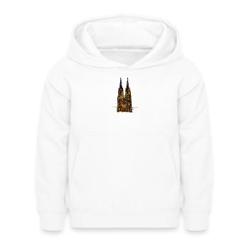 Kölner Dom - Kinder Hoodie - Weiß - Vorne - AI Model Kid Female (0cm)