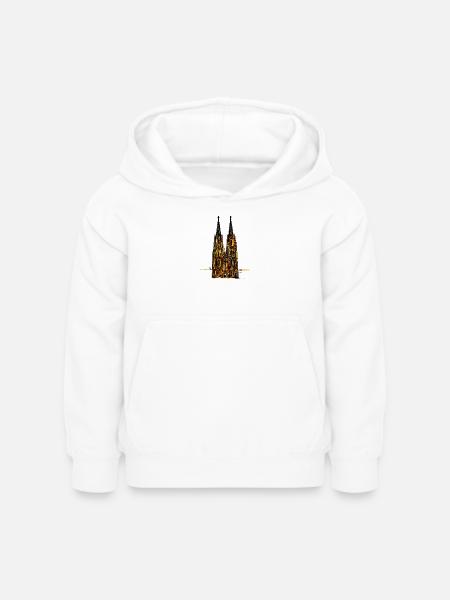 Kölner Dom - Kinder Hoodie - Weiß