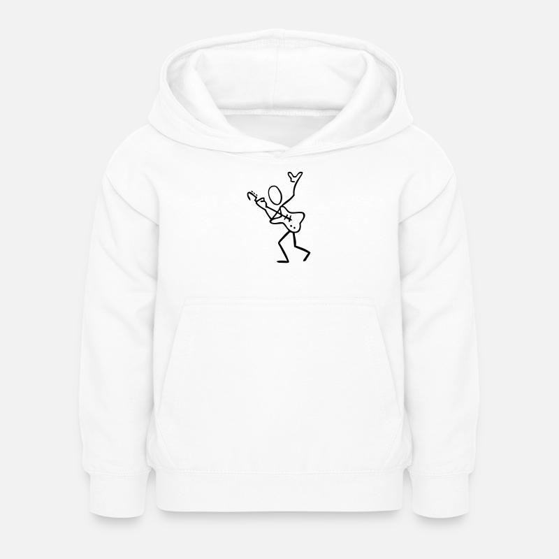 Guitariste sur scène lors du concert - Sweat à capuche Enfant - blanc