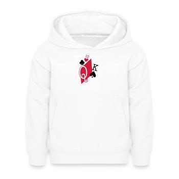 playing cards - Kids Hoodie - white - Front - AI Model Kid Female (0cm)