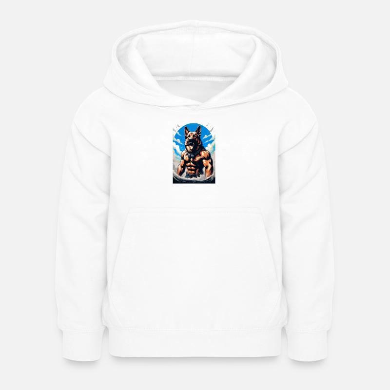 Chien d’été - Sweat à capuche Enfant - blanc