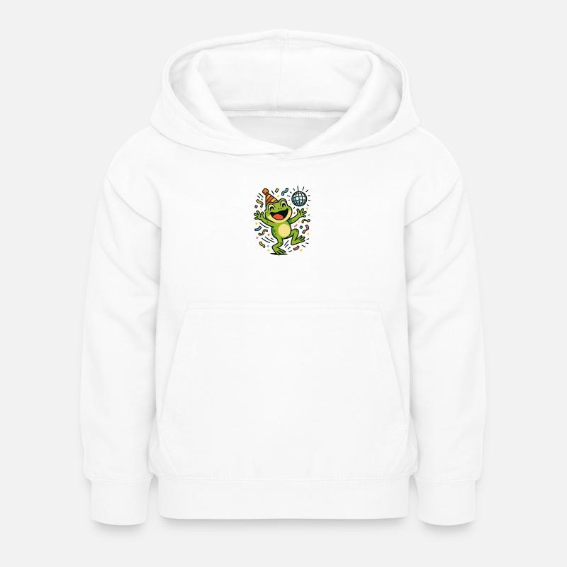 Party Frog - Kids Hoodie - white