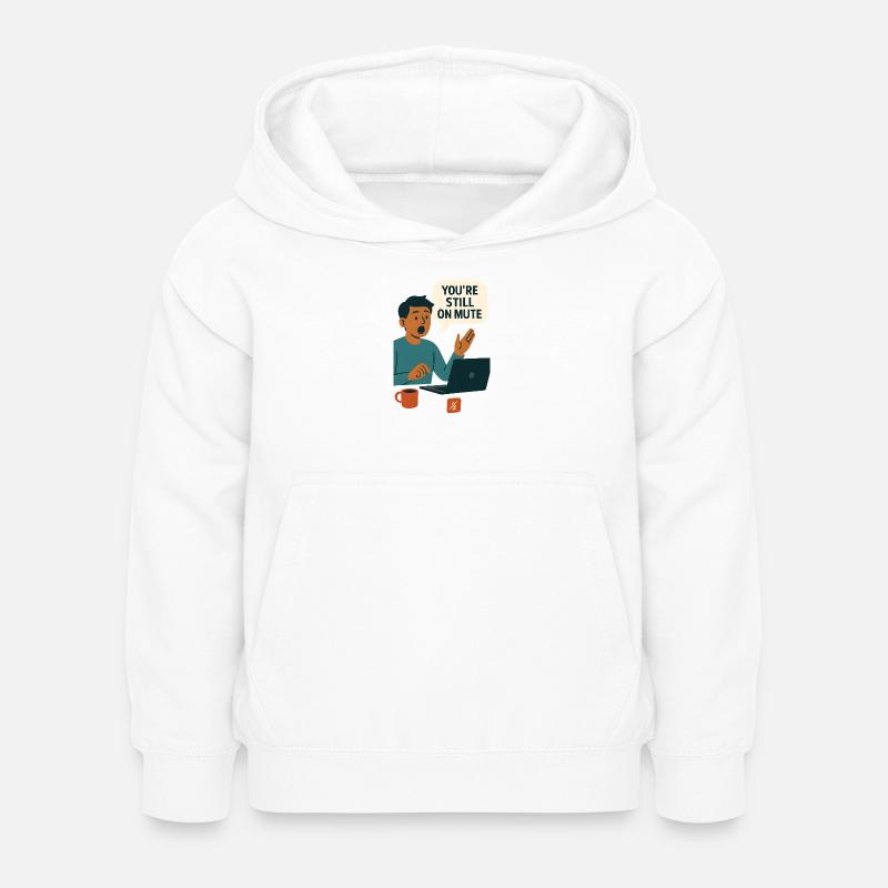 Graphique de la bulle de dialogue d’état de sourdine - Sweat à capuche Enfant - blanc