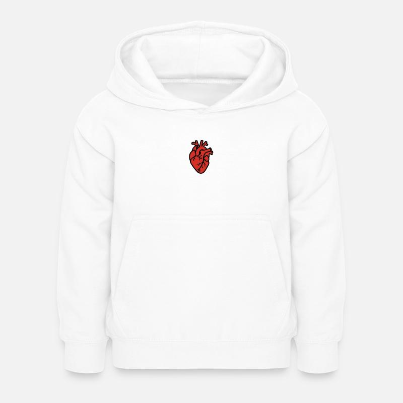 cuore_anatomico - Sweat à capuche Enfant - blanc