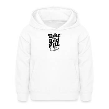 Prends la pilule rouge - Sweat à capuche Enfant - blanc - Devant - AI Model Kid Female (0cm)