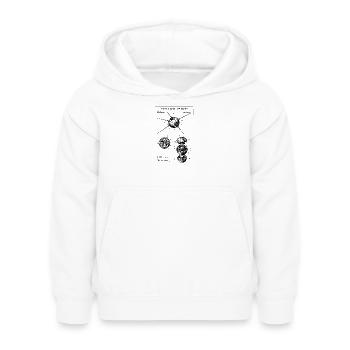 Brevet sur le plan satellite - Sweat à capuche Enfant - blanc - Devant - AI Model Kid Female (0cm)