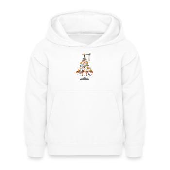 Illustration de la structure de la grue - Sweat à capuche Enfant - blanc - Devant - AI Model Kid Female (0cm)
