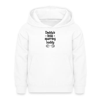 Daddy's Little Workout Buddy Baby Bodysuit - Kids Hoodie - white - Front - AI Model Kid Female (0cm)