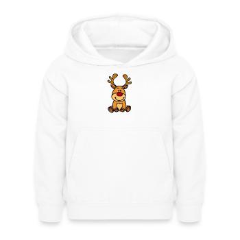 Rudolf Noël Rennier - Sweat à capuche Enfant - blanc - Devant - AI Model Kid Female (0cm)
