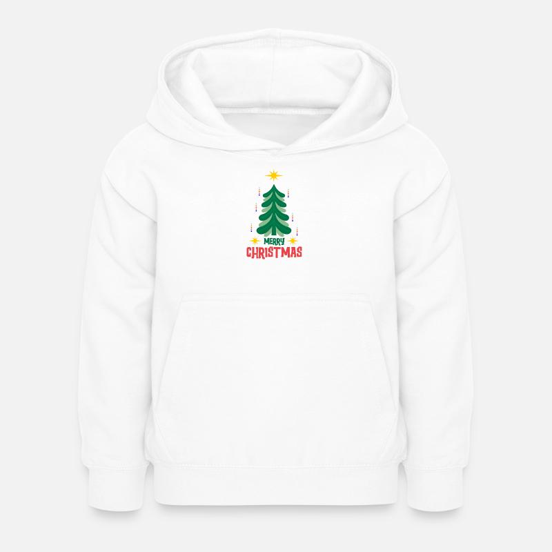 Sapin de Noël et décorations - Sweat à capuche Enfant - blanc