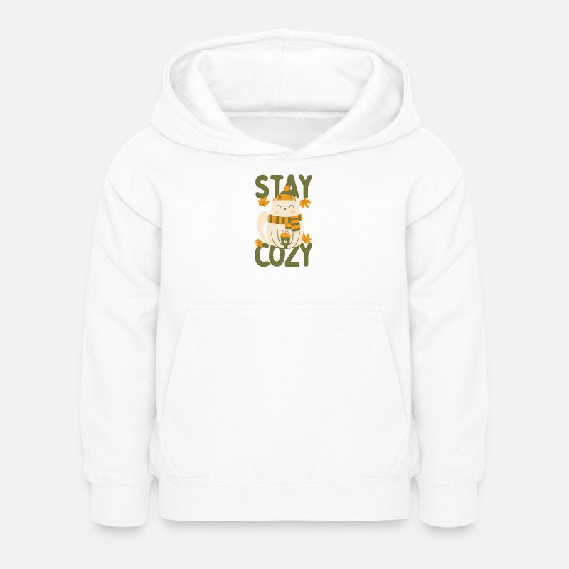 Reste au chaud - Sweat à capuche Enfant - blanc