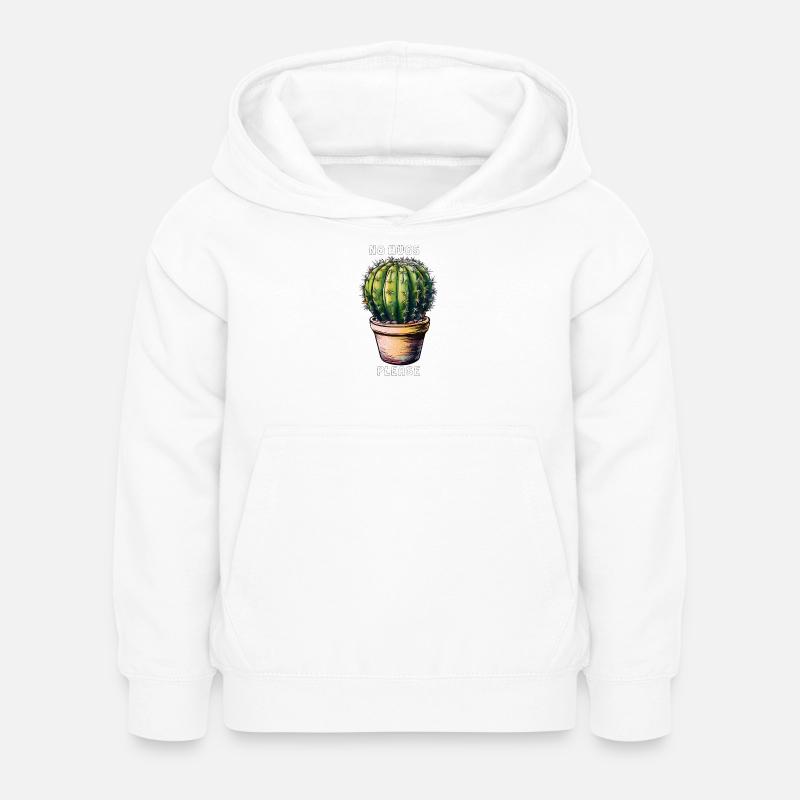 CACTUS PAS DE CÂLINS S'IL VOUS PLAÎT - Sweat à capuche Enfant - blanc