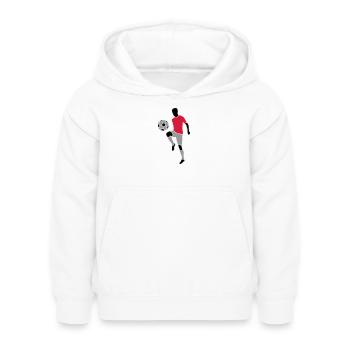 Fußball Spieler Fußball - Kinder Hoodie - Weiß - Vorne - AI Model Kid Female (0cm)