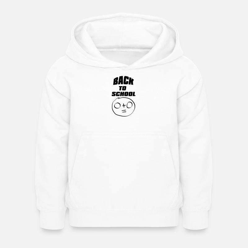 Back To School | Funny Math Face Student  - Kids Hoodie - white