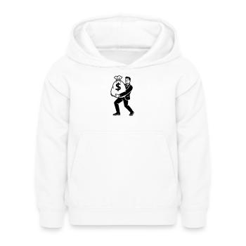 argent - Sweat à capuche Enfant - blanc - Devant - AI Model Kid Female (0cm)